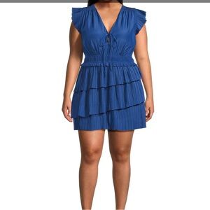 Lucy Paris Alice Flutter Sleeve Fit & Flare Dress